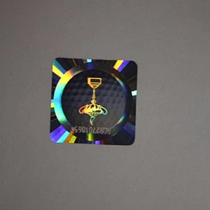 silver hologram stickers, Void Holograms 3d hologram sticker, laser label
