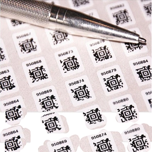 Variable Data Printing Barcode Label QR Code and Serial Number Printed Barcode Sticker 2D Barcode Sticker Label