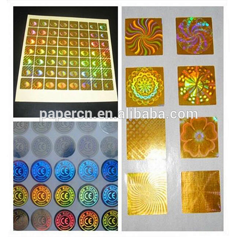 customise die cut laser holographic sticker with food-grade polybag packed