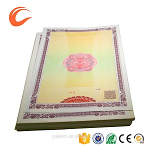 Manufacturer printed securities paper school company safety paper certificate