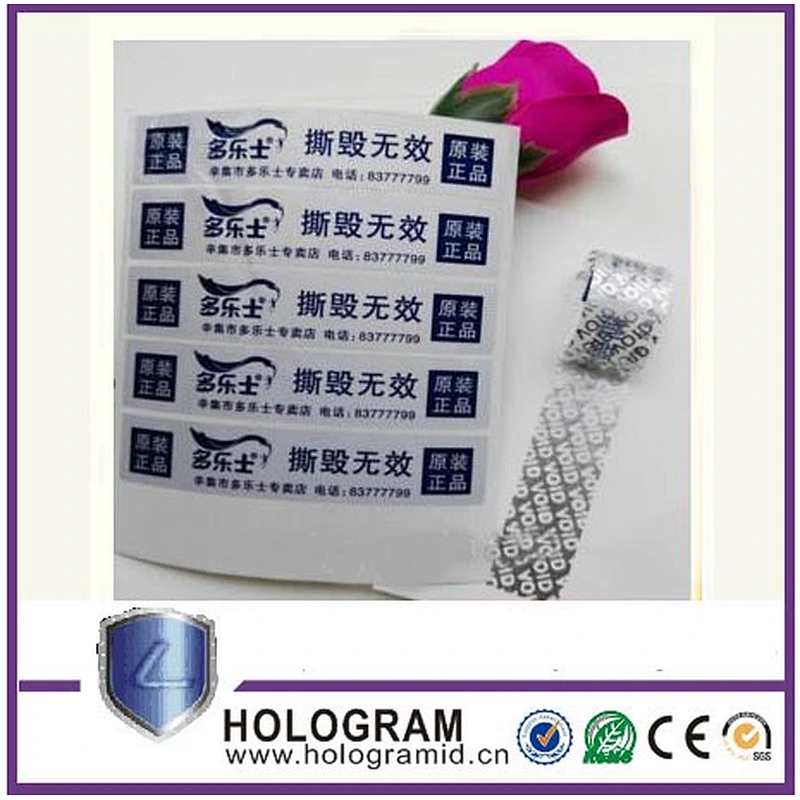 China Factory Manufacture Custom Waterproof Label Printing Sticker