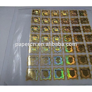 customise die cut laser holographic sticker with food-grade polybag packed