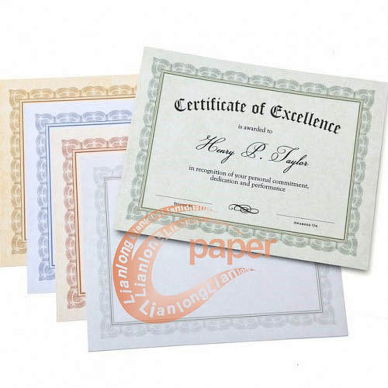 Custom printed school company degree certificate