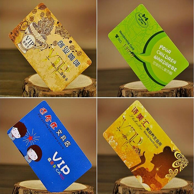 Cheap price plastic golden vip membership business card with holographic hot stamping