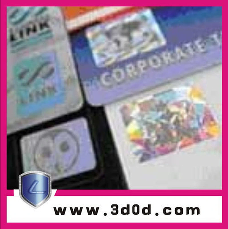 Holographic labels with barcode and running numbers
