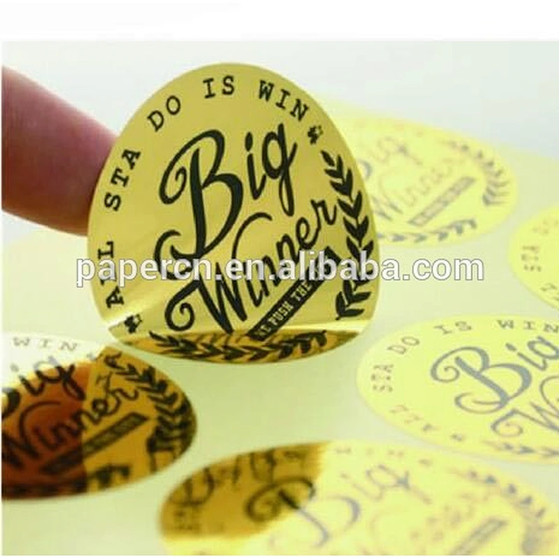 Silver color laser hologram label, 3 d holographic film pet label