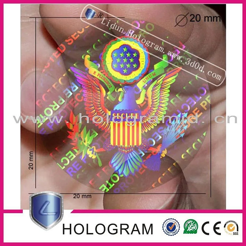 id hologram overlay hologram security labels stickers with letter