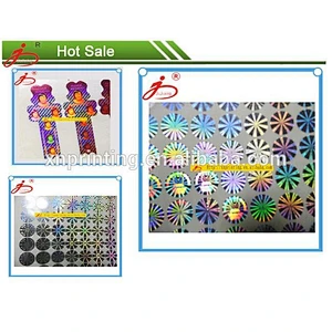 Security self adhesive rounded 3D anti-fake hologram label