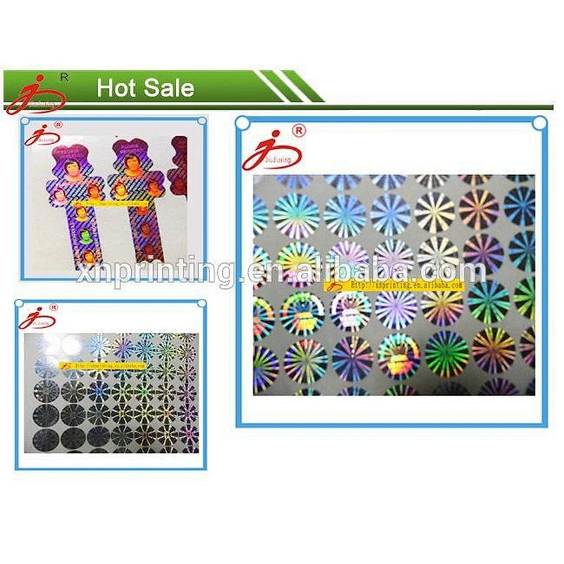 Security self adhesive rounded 3D anti-fake hologram label
