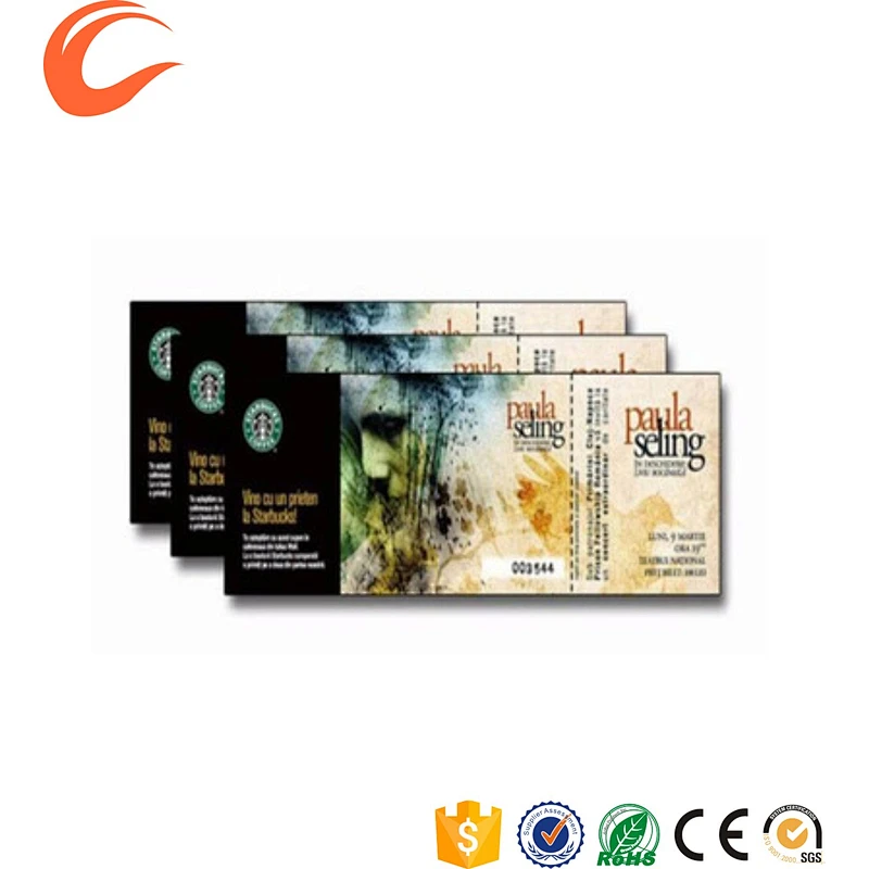security watermark coupon ticket booklet