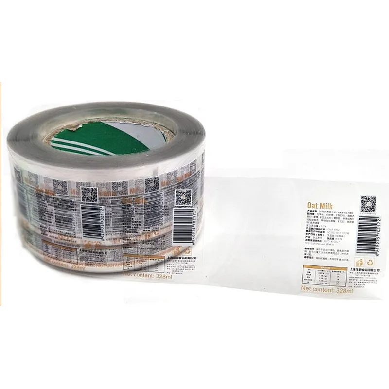 Waterproof Transparent Paper Stickers For Milk Bottle