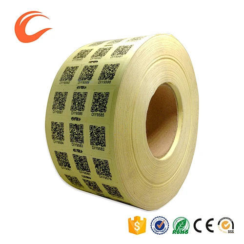 Printing label paper roll paper PET sticker variable color qr code printing.