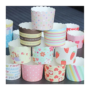100% Food Grade Material High Temperature Resistant Cake Cups Paper Baking Liners Cases For Wedding Decoration