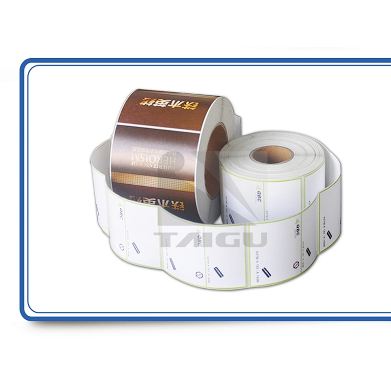 Permanent Adhesive PET Label Logo Printed Silver Brushed Label
