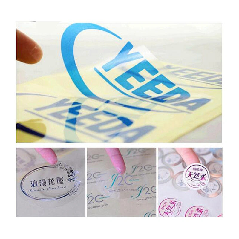 custom adhensive sticker transparent packing printing label