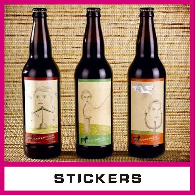 new arrive High evaluation roll removable custom label sticker/metal wine label