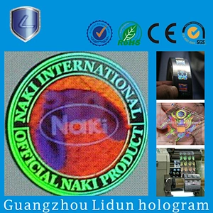 3d hologram logo sticker maker with text printing