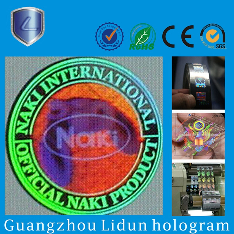 3d hologram logo sticker maker with text printing