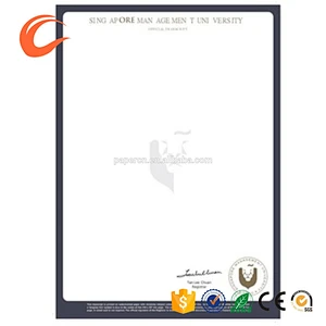 Custom security line certificate printing.