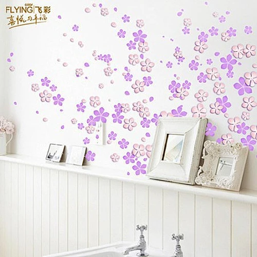 3D Butterfly & Flower Home Decorative & Pvc Free Removable Wall Sticker