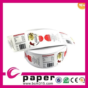 different kind removable sticker printing for bottle in lianlong brand
