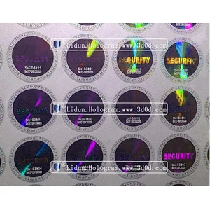 Define custom hologram seal seal stickers/transparent hologram id