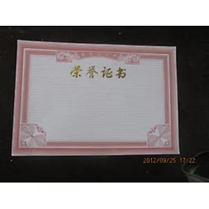 Gold foil stamping certificate at lower price
