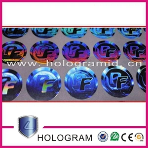 Security true color 2D-3D hologram laser vinyl sticker