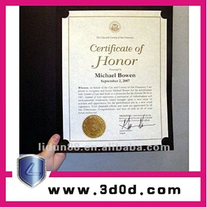 different kinds of certificate printing