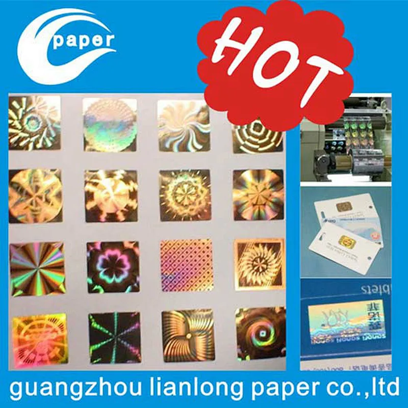 Custom hologram sticker 3D with certificate