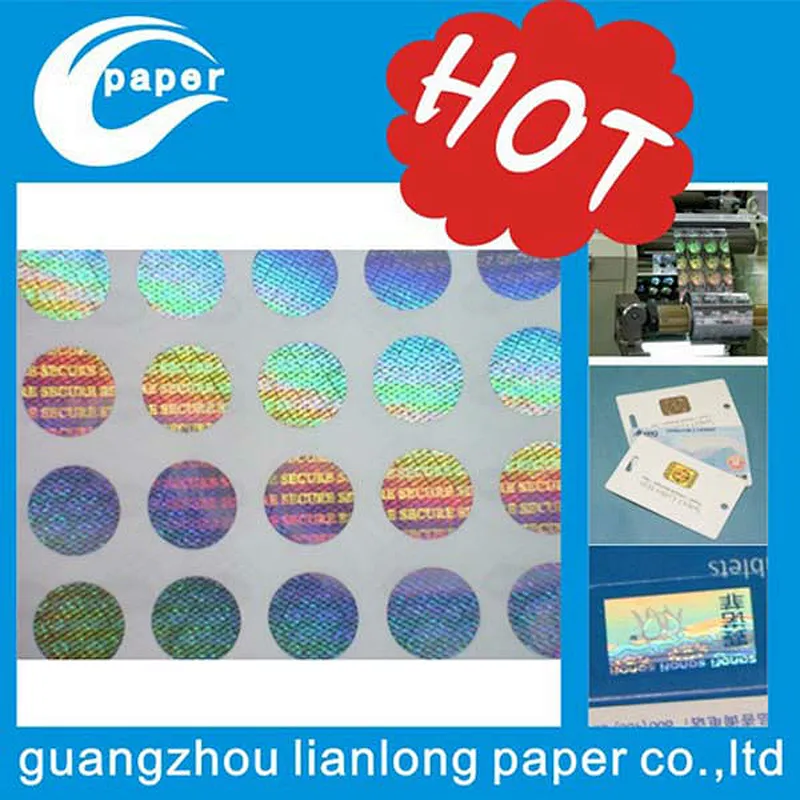 custom security fragile hologram sticker for pass label