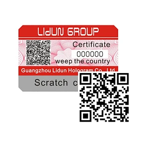 Professional printing qr code sticker