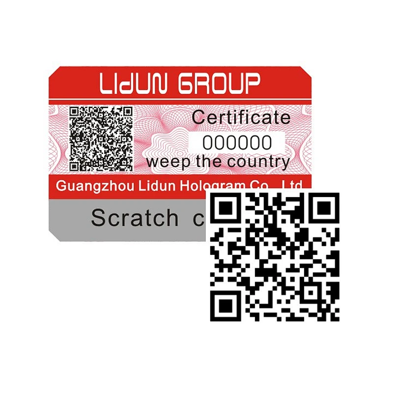 Professional printing qr code sticker