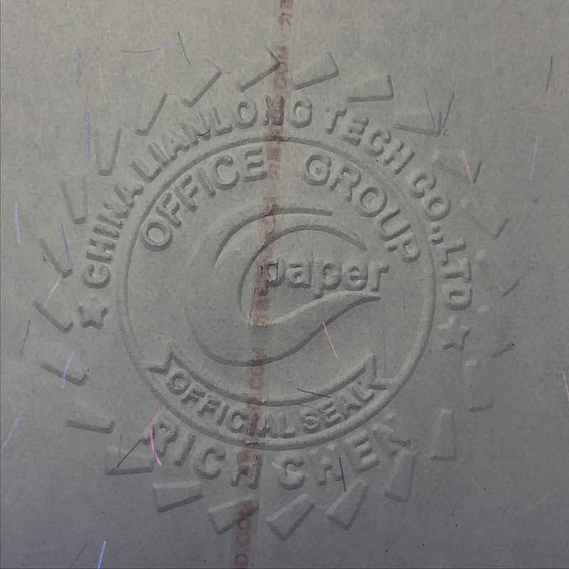 Banknote Watermark Thread Security Pape/custom size white paper with watermark.