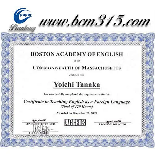 Custom printed school company degree certificate, certificate printing service with good quality