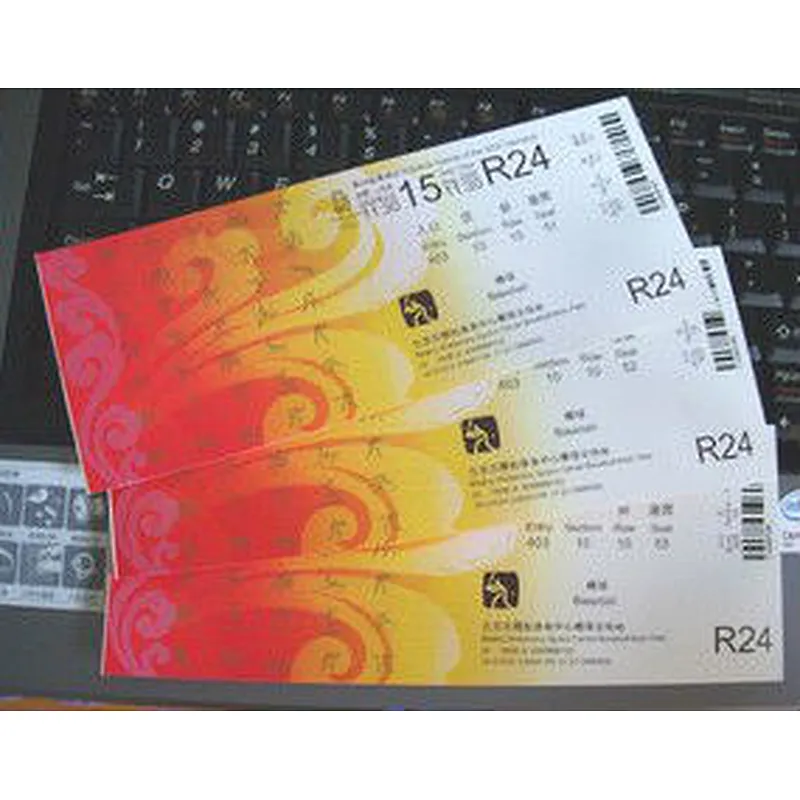 Positioning hot stamping ticket.