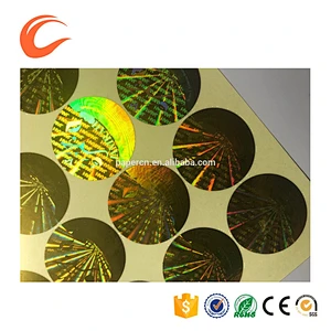 Lianlong company customized 3 d hologram with bar code and serial number