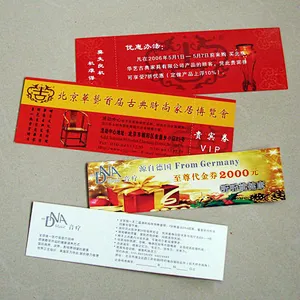 Security Tenology Printing Paper Tickets With Hologram Line