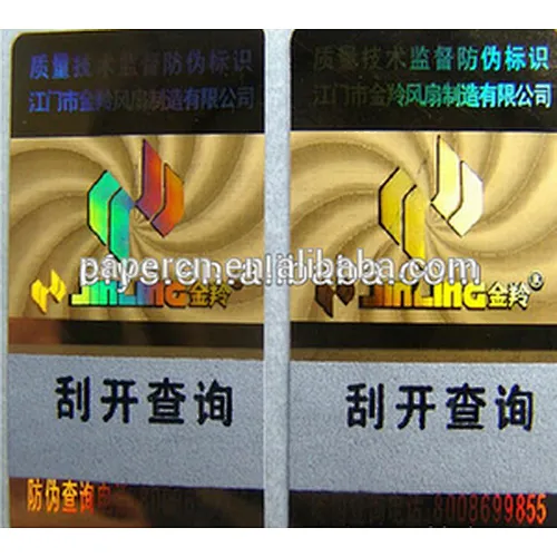 scratch hologram sticker anti-fake sticker