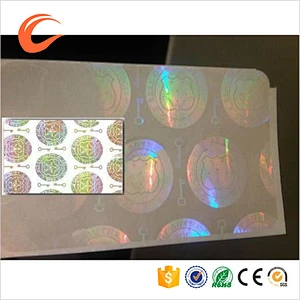Custom Sticker Usage, and PET Material Transparent Hologram for ID Cards