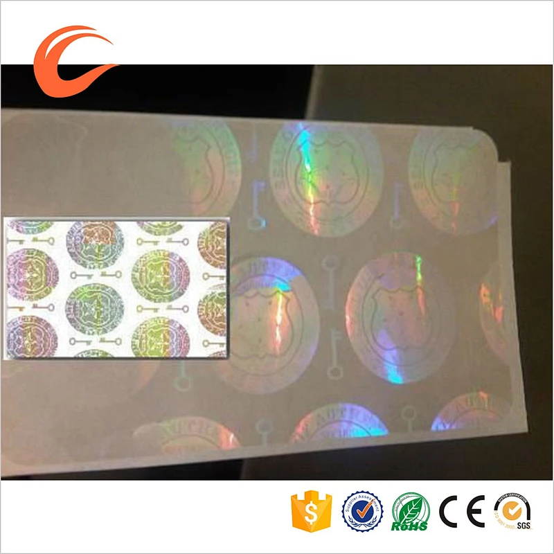 Custom Sticker Usage, and PET Material Transparent Hologram for ID Cards