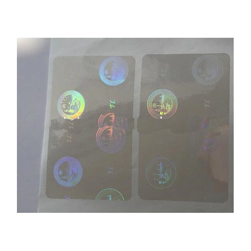 Custom adhesive anti counterfeiting id card overlay hologram