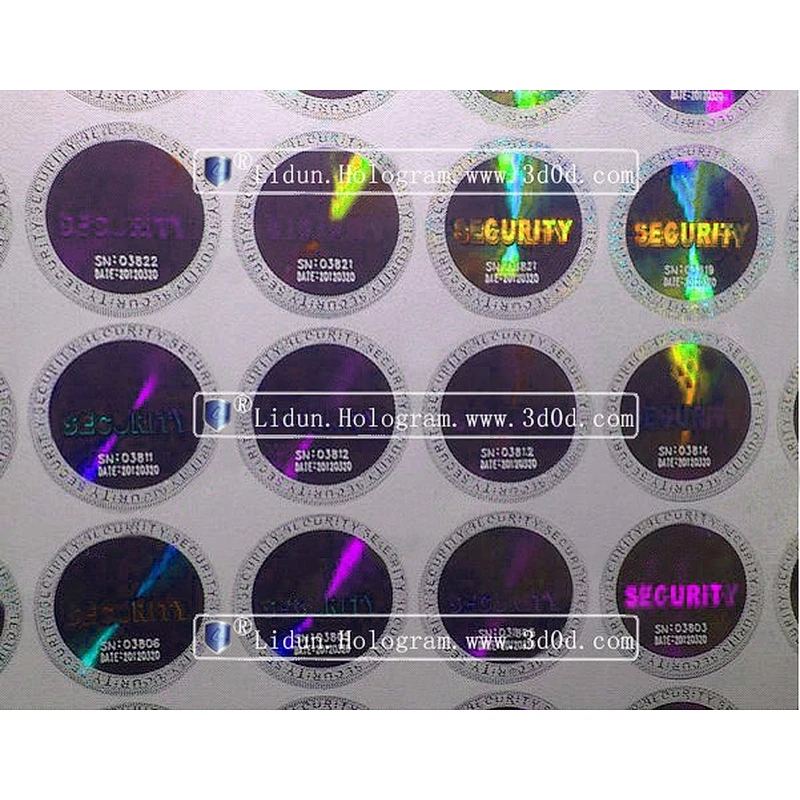 Rainbow number stickers hologram wholesale