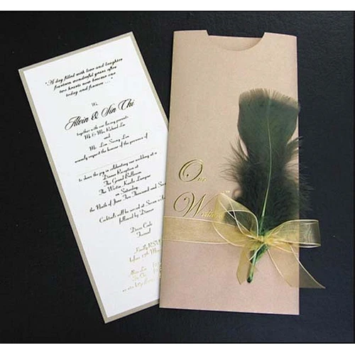 Bride and groom wedding invitation