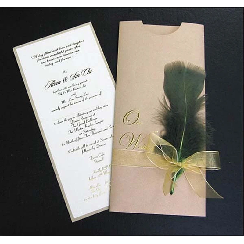 Bride and groom wedding invitation