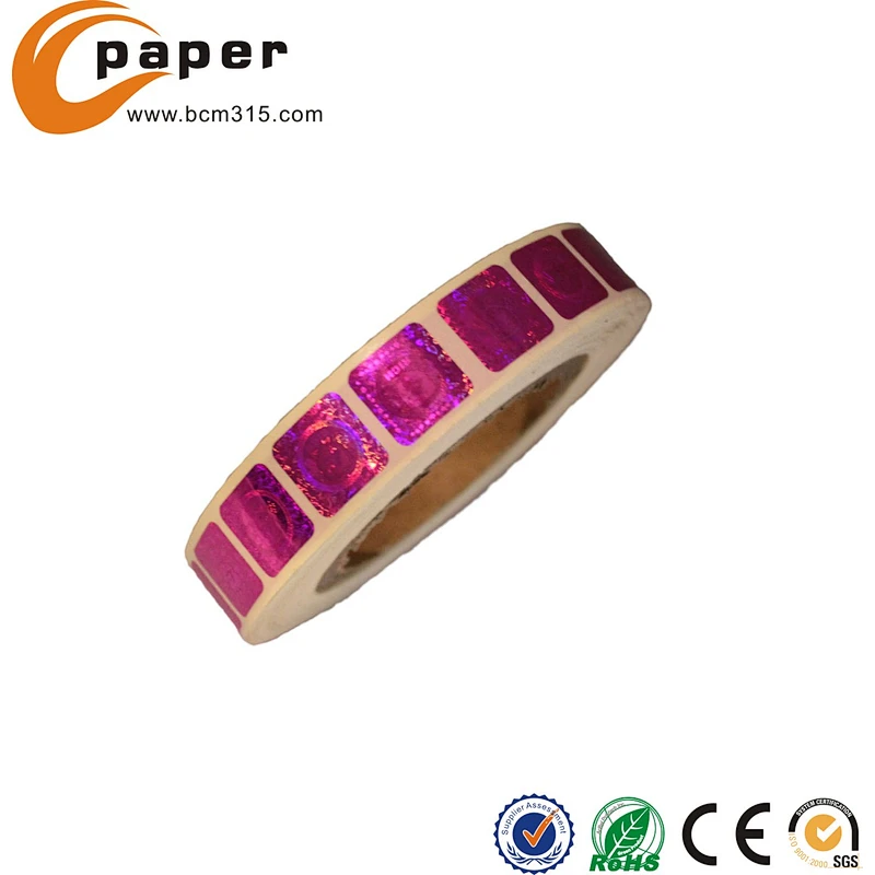 Define custom hologram seal seal stickers/transparent hologram id