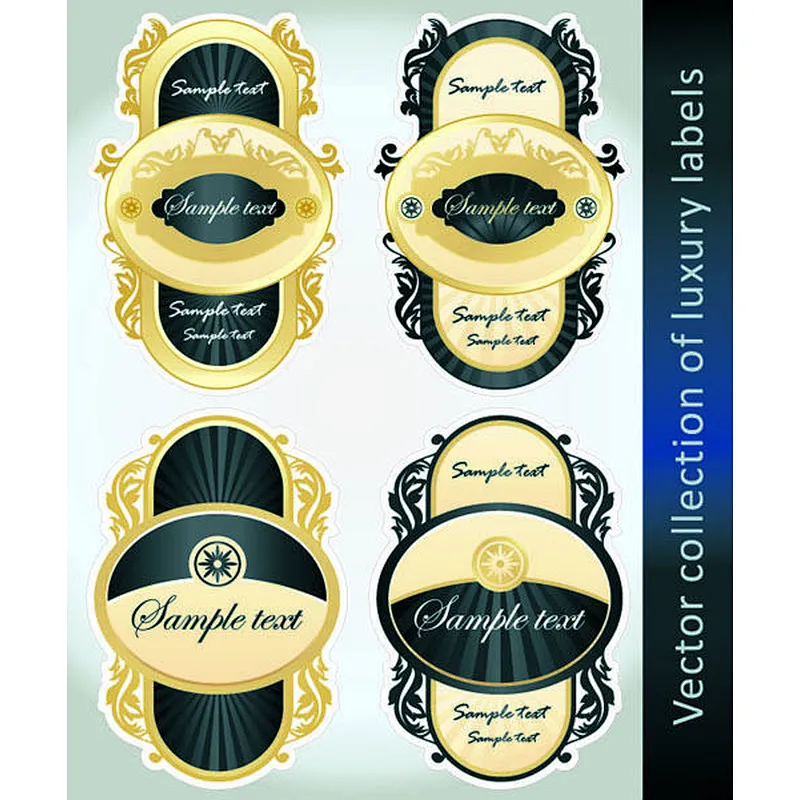 new arrive High evaluation roll removable custom label sticker/metal wine label