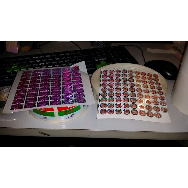 Define custom hologram seal seal stickers/transparent hologram id
