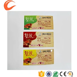 security watermark coupon ticket booklet