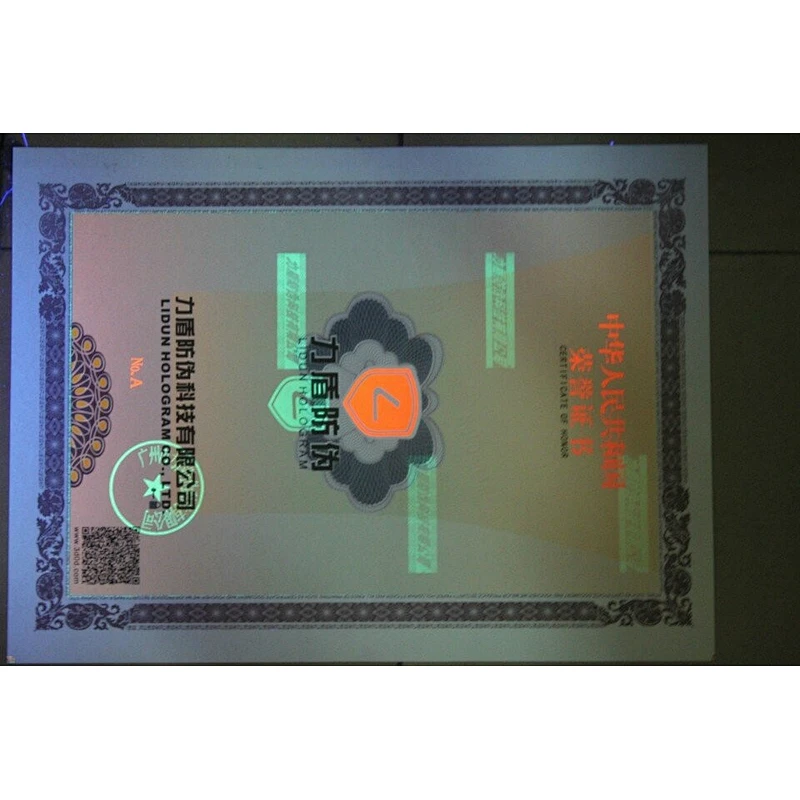 Custom printed school company degree certificate